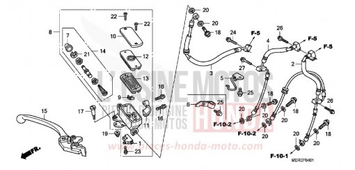 MAITRE-CYLINDRE FREIN AV. (CBF600SA/NA) CBF600NA9 de 2009
